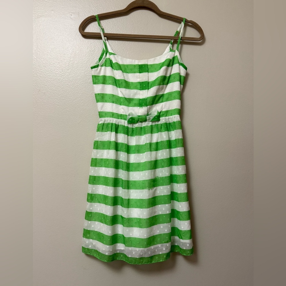 Lilly Pulitzer Antonia mini Dress in New Green Awning Stripe